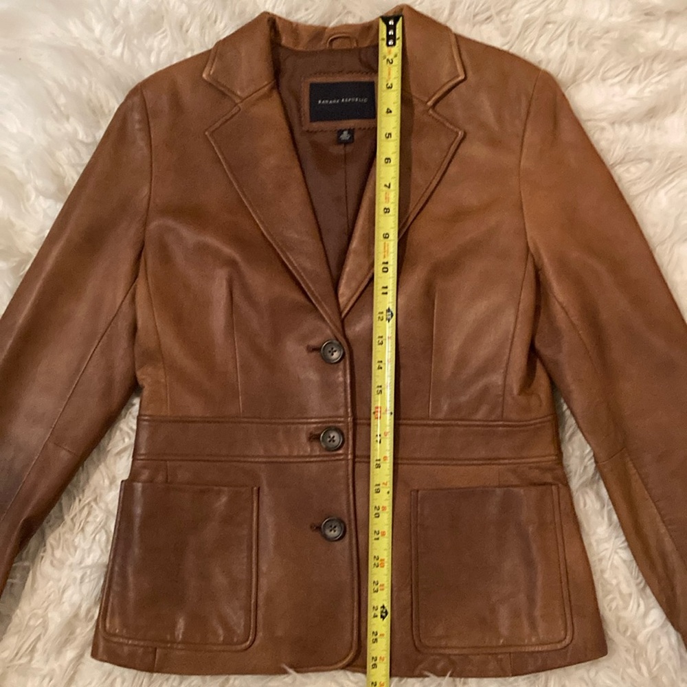 Banana Republic Brown Glove Leather Jacket. - Picture 9 of 13
